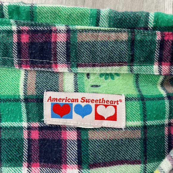 American Sweetheart Flannel Soft Fall Plaid Floral Long Sleeve Button Down Shirt - Picture 3 of 9